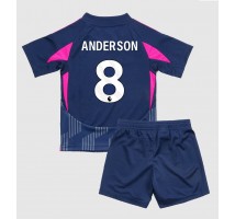 Nottingham Forest Elliot Anderson #8 Koszulka Wyjazdowa dzieci 2024-25 Krótki Rękaw (+ krótkie spodenki)